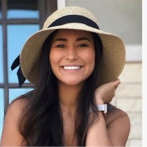 🆕 Tan Sun Straw Hat, Wide Brim, UV, One Size